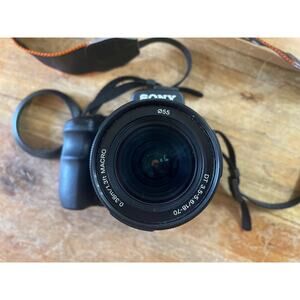 Used: Sony Alpha A200 10.2MP CCD (SC: 16430) w/ DT 18-70mm lens. Please read.